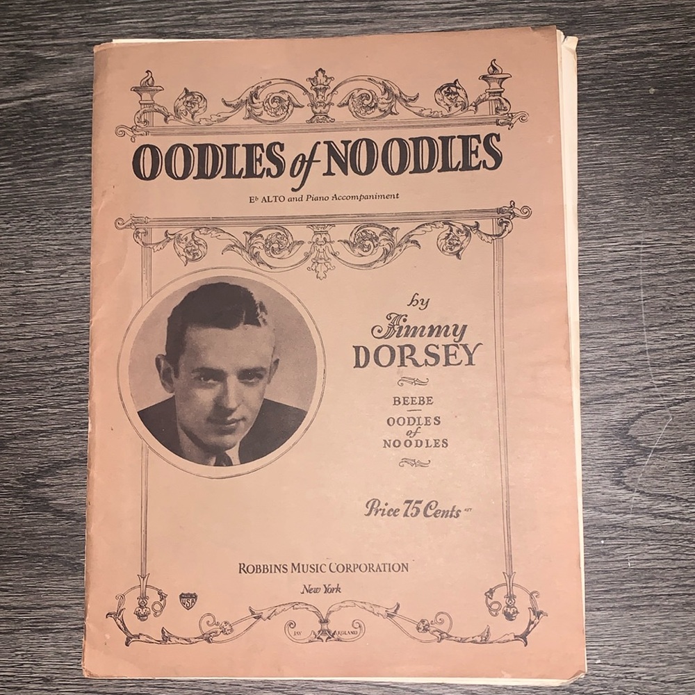 Vintage Alto Saxophone sheet music